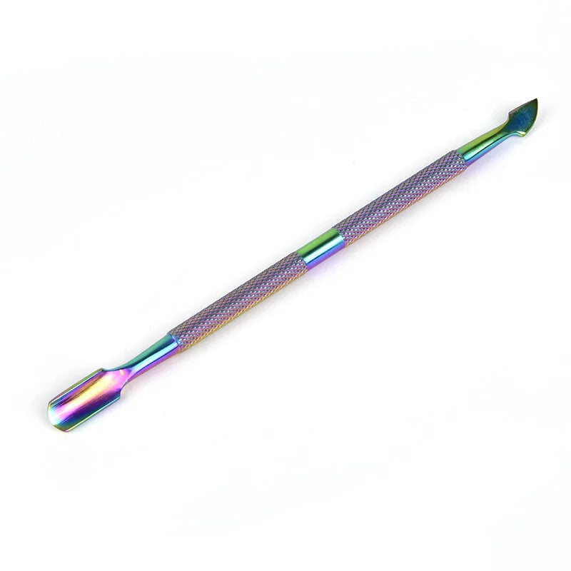 Cuticle Trimmer with Cuticle Pusher, Cuticle Remover Professional Stainless Steel Cuticle Cutter Nippers Pedicure Manicure Tool Peaceful Pleasures Health and Wellness Colorful B