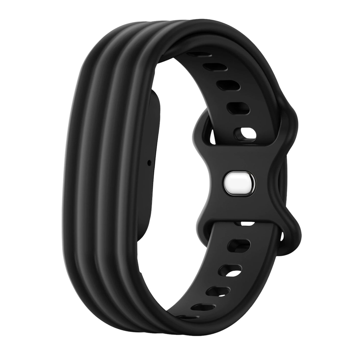 Silicone Sport Band For Google Fitbit Air Portable Fitness Tracker Band Adjustable Buckle Replacement Straps for Everyday Wear Peaceful Pleasures Health and Wellness Black Small 248mm
