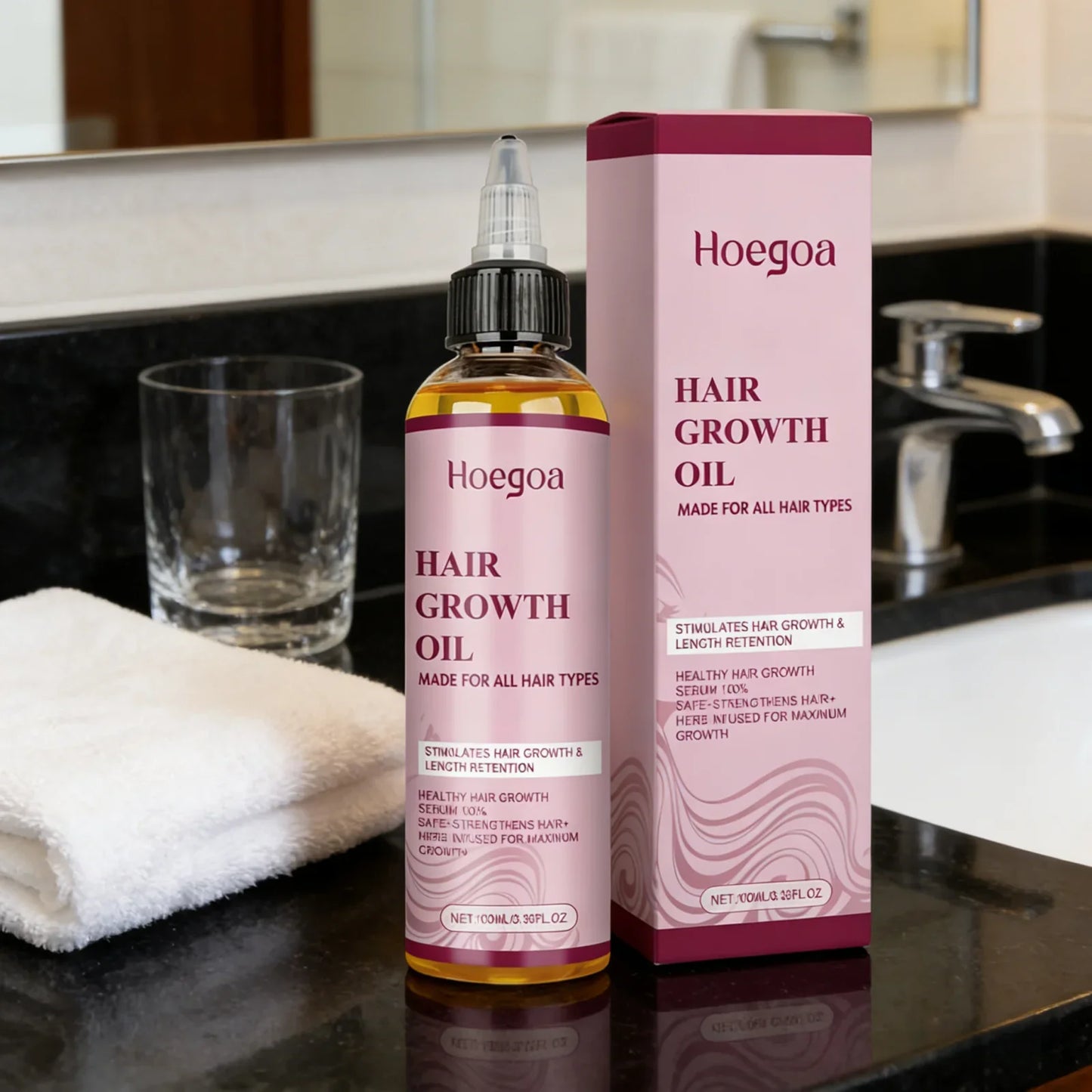 Hoegoa Ginger Rosemary Hair Growth Oil – Deep Nourishment 100ml
