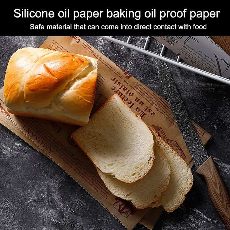 Oil-absorbing Paper Roll for Baking Or Meal Mat With Slide Cutter Easy to Cut &Nonstick 8M Cooking Paper for Bread Kitchen Tool Peaceful Pleasures Health and Wellness
