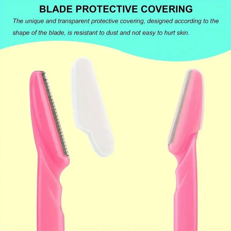 10-Pack Facial & Eyebrow Razors – Safe Brow Shavers with Covers