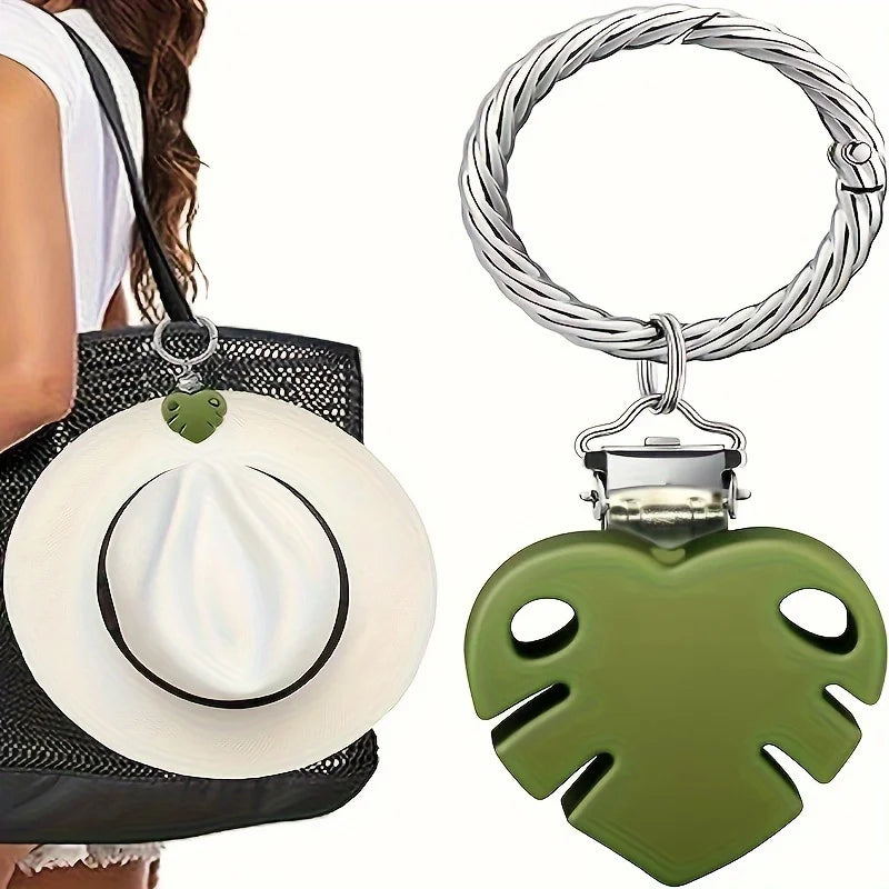 Travel Clip Bag Multi-function Sunflower Leaf Shape Pendant