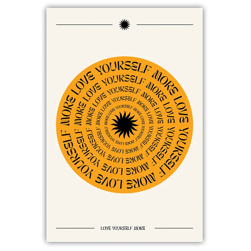 Boho Abstract Inspirational Quote Canvas Wall Art | Nordic Spiral Canvas Wall Art Peaceful Pleasures Health and Wellness 03 15x20cm No Frame China Mainland