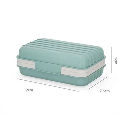 2/3pcs Bathroom Soap Dish With Lid Home Plastic Soap Box Keeps Soap Dry Soap Dish Travel Essentials Peaceful Pleasures Health and Wellness 2pcs Lightgreen