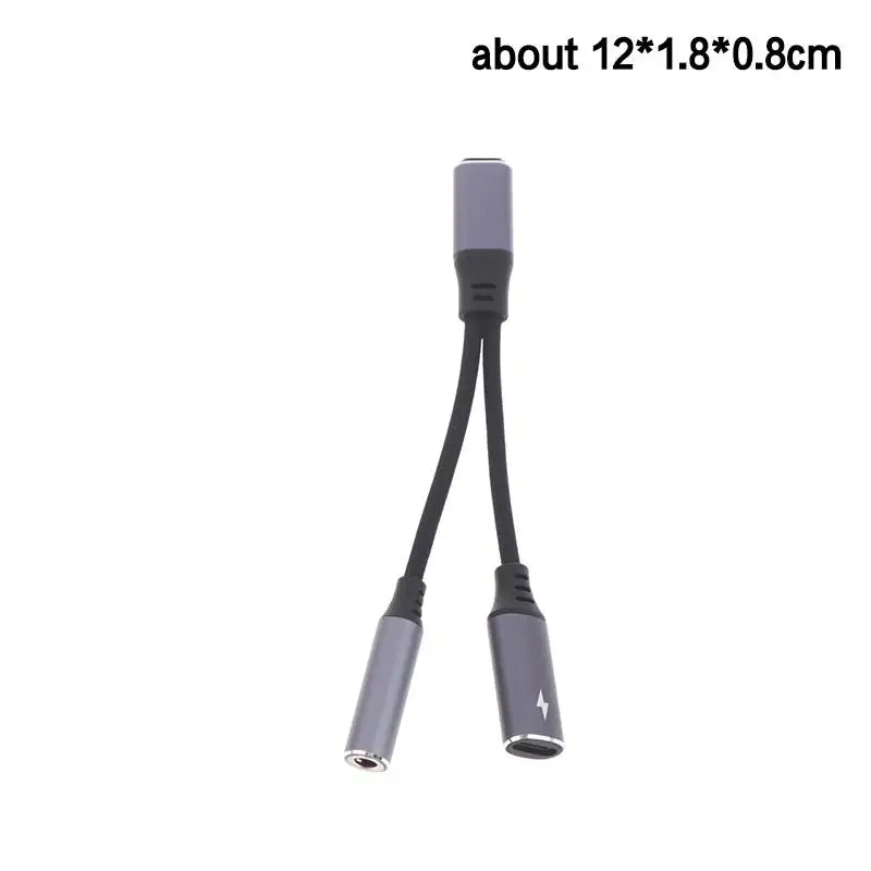 USB-C PD 60W Fast Charger + 3.5mm Headphone Jack Adapter