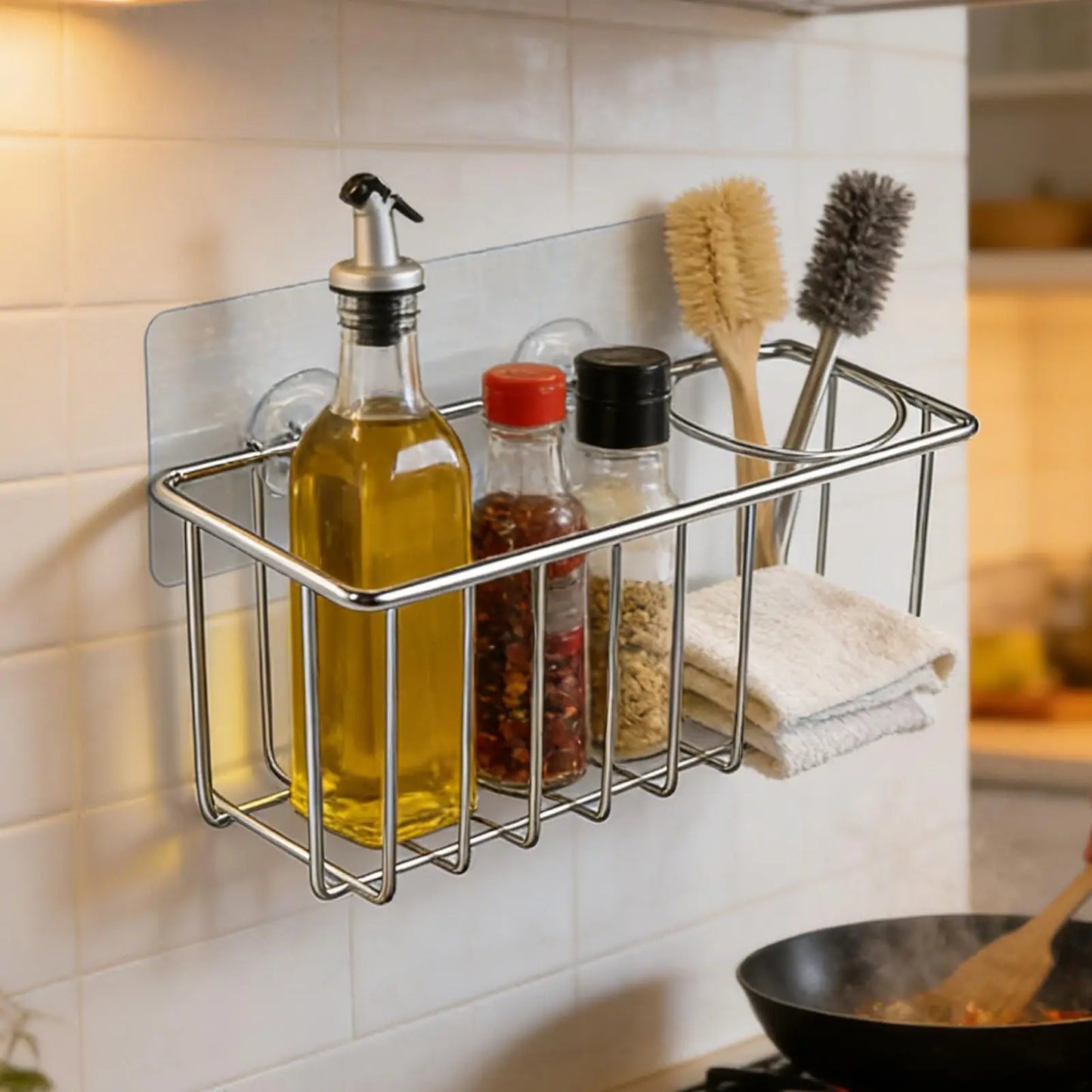Stainless Steel Sink Sponge Holder & Kitchen Drainer Rack