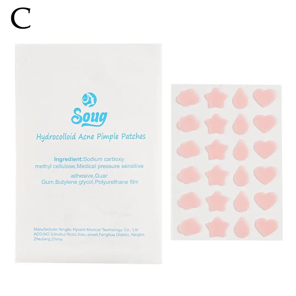 Colorful Star Shaped Acne Patch Hydrocolloid Salicylic Acid Spot Treatment Concealer Acne Pimple Patch Makeup Tool Peaceful Pleasures Health and Wellness C
