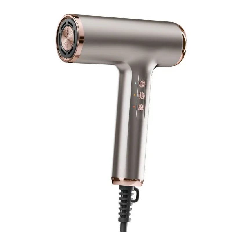 New Mini High-Speed Hair Dryer 1500W High-Power Constant Temperature Hair Care Ultra Quiet Home Hair Salon Travel Hair Dryer Peaceful Pleasures Health and Wellness Grey-220V EU