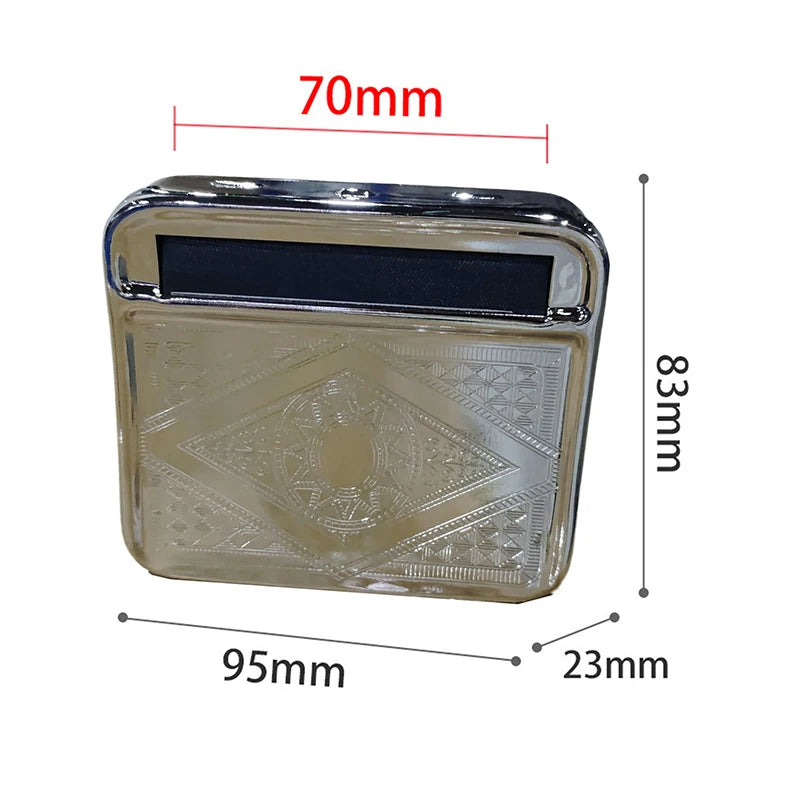 Cigarette Rolling Machine Box Case Automatic 70 MM Rolling Paper Tobacco Roller Rolling Machine Cigarette Maker Tobacco Smoking Peaceful Pleasures Health and Wellness 1pc Random patterns