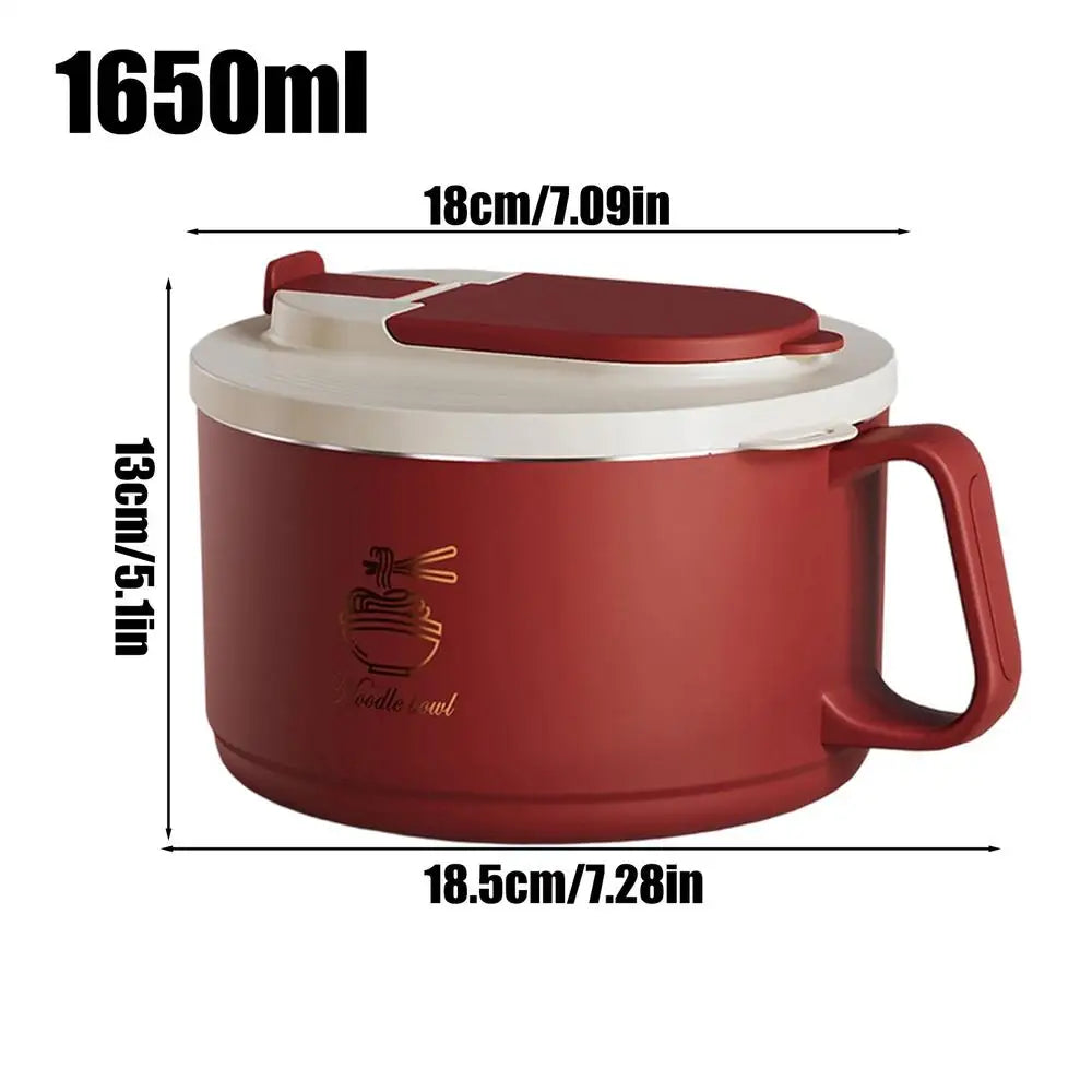 1650ml Stainless Steel Soup Bowl | Leakproof Lunch Container