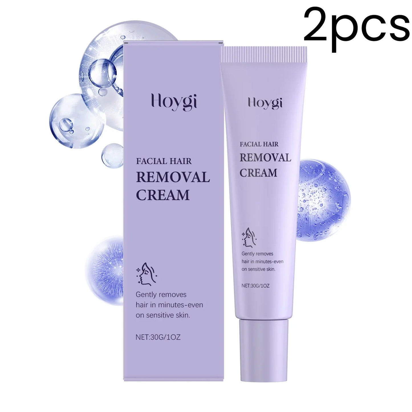 Hoygi Facial Hair Removal Cream – Gentle Depilatory 30g
