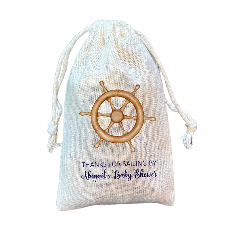 Nautical Party Favor Bags Set of 5 | Personalised Gift Bags