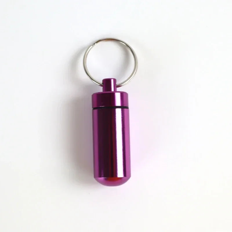 Mini Portable Pill Box Waterproof Aluminum Cases Tablets Bottle Medicine Vitamin Pillboxs Fish Oils Container Organizer Storage Peaceful Pleasures Health and Wellness NO.5