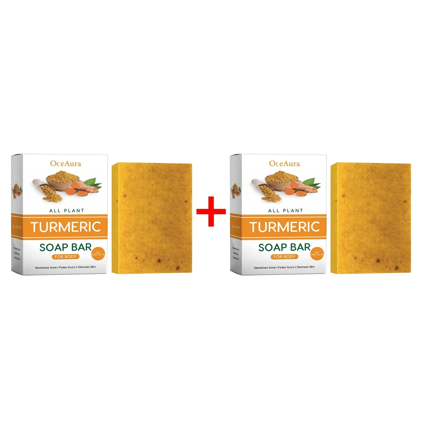 OceAura Lemon Turmeric Brightening Body Soap | Cleanse & Glow