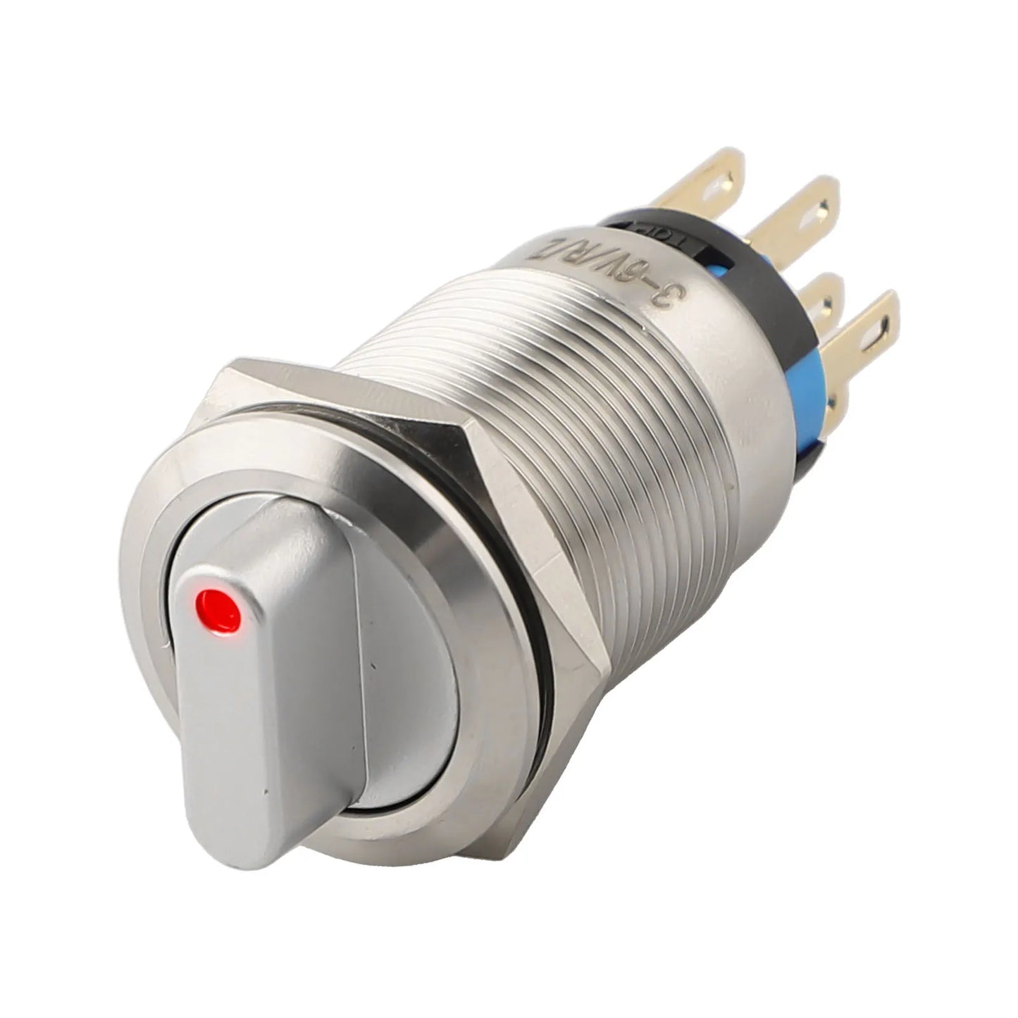 Stainless Steel 304 Rotary Switch Mounting Latching 2 Position 3-6V