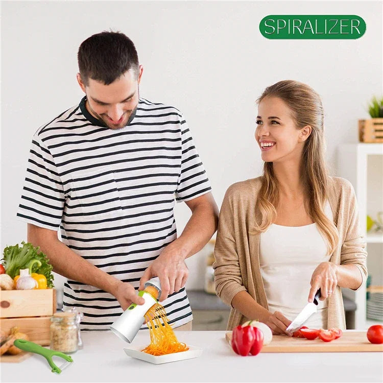 3-in-1 Vegetable Spiralizer – Stainless Steel Veggie Pasta Maker