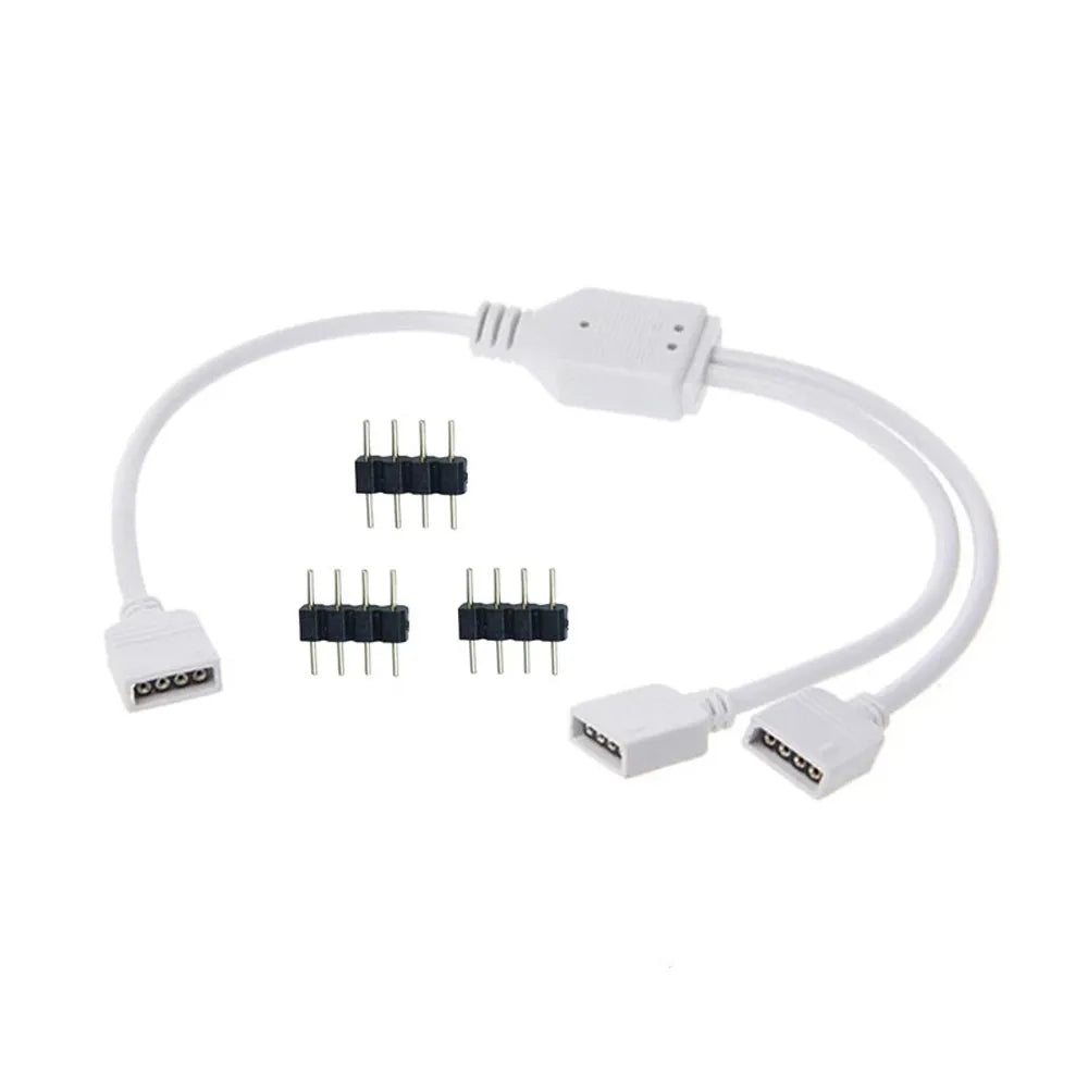 for 5050 3528 Female Connector LED Strip Adapter RGB Extension Cable 4 Pin Splitter Cable RGB Connector 4Pin RGB Splitter Peaceful Pleasures Health and Wellness 1 To 2