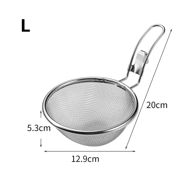 304 Stainless Steel Hot Pot Strainer with Hook | Lo Mein Skimmer Kitchen Strainer Peaceful Pleasures Health and Wellness L