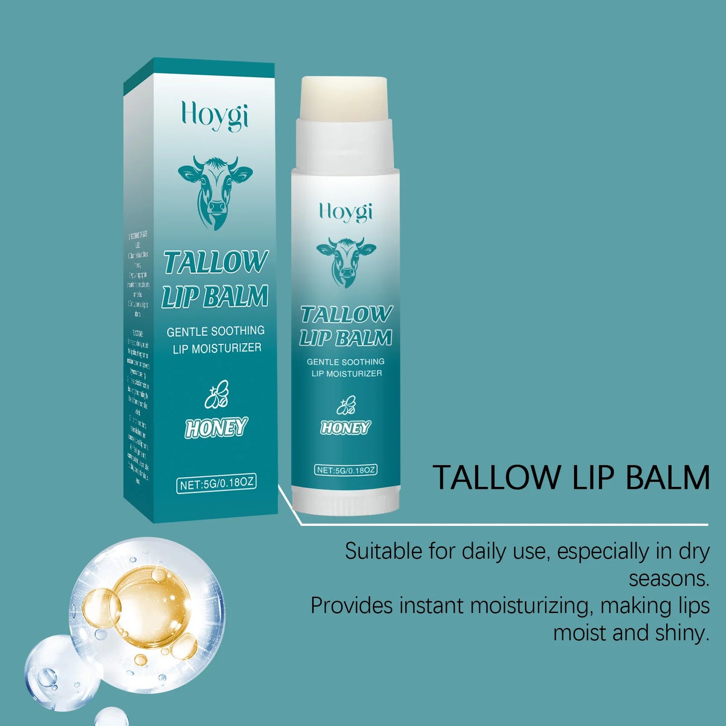 Hoygi Tallow Lip Balm | Deep Moisture, Plump & Smooth Lips