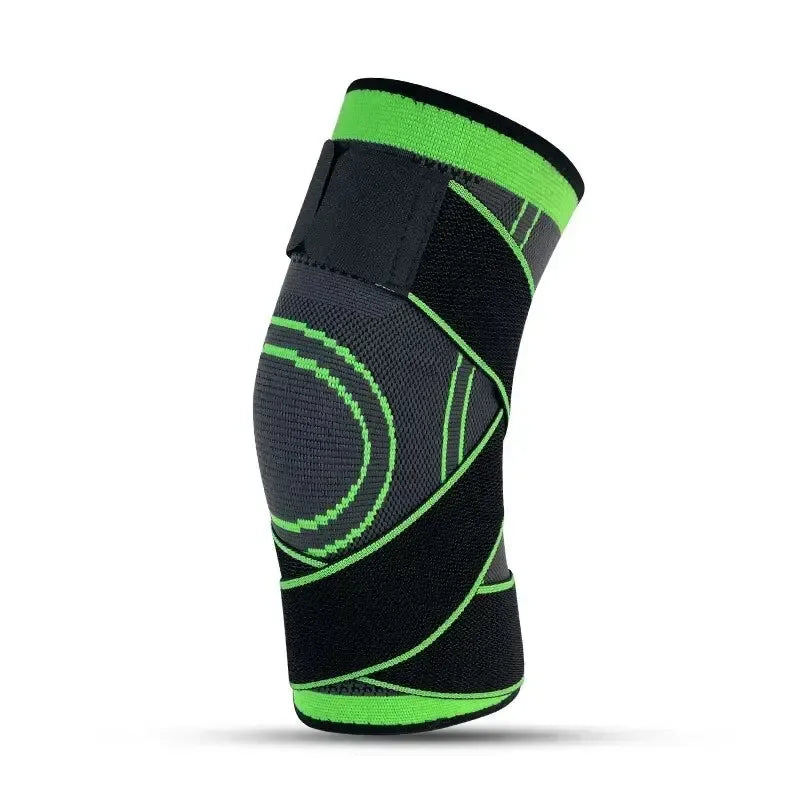 Knee Compressions Sleeve with Adjustable Straps for Running Working Out and Sports Wearing All Day Peaceful Pleasures Health and Wellness green M