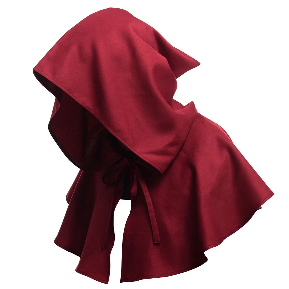 Unisex Men Medieval Costume Renaissance Cloak Hat Halloween Witch