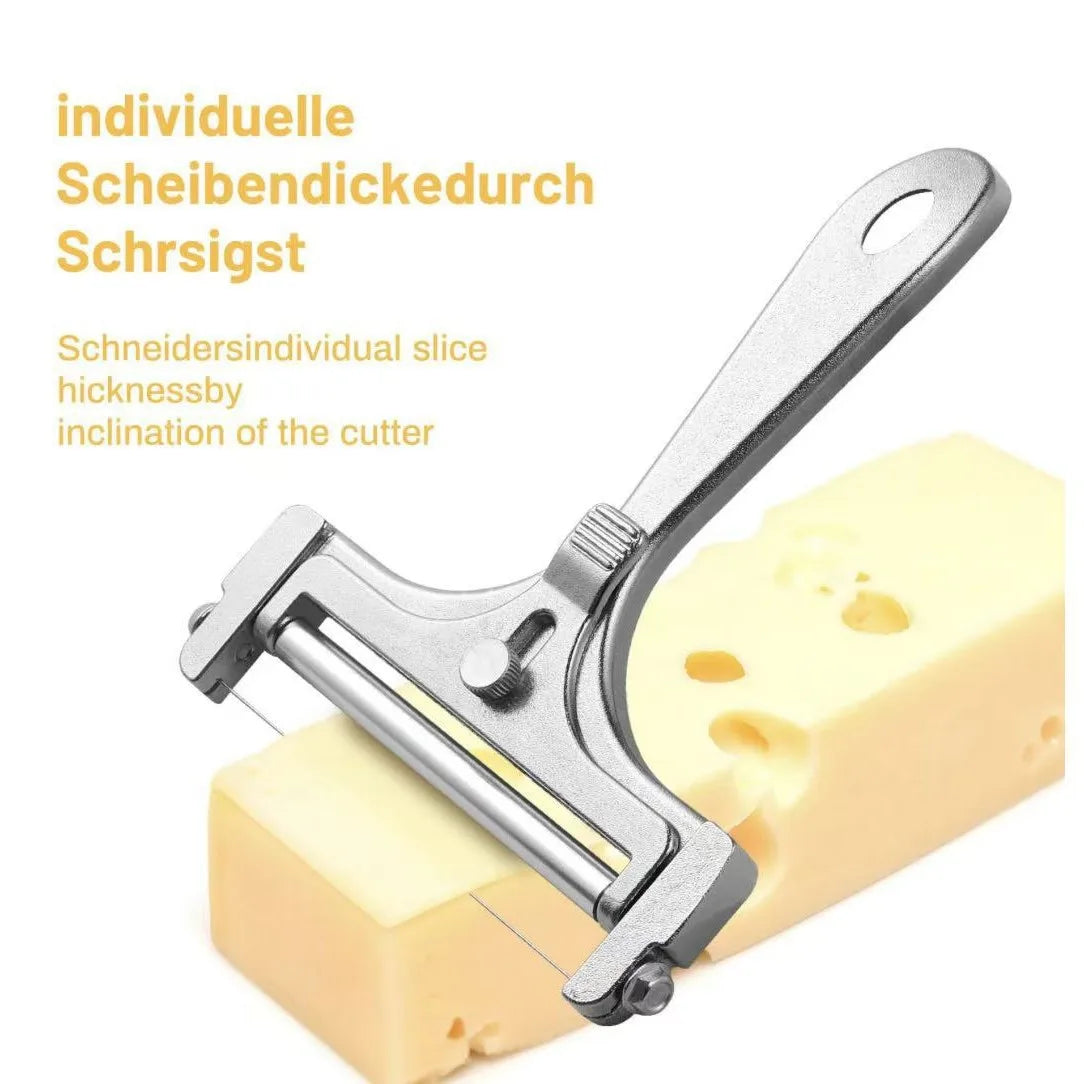 Aluminum Alloy Cheese Slicer with Wire Adjustable Thickness Cheese Butter Cutter for Soft and Semi-Hard Cheeses Kitchen Gadgets Peaceful Pleasures Health and Wellness