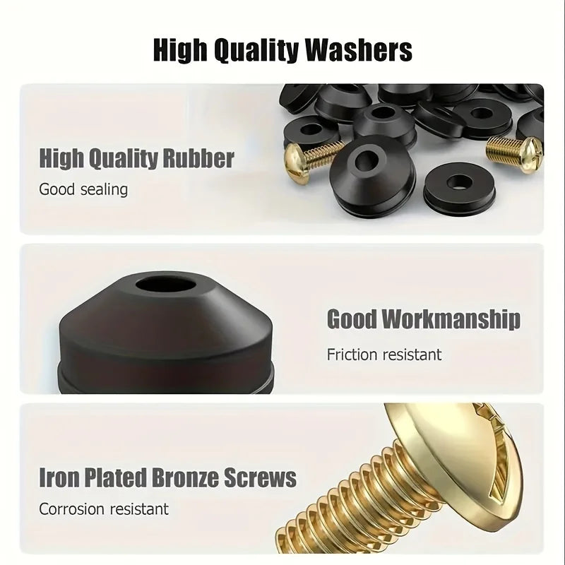 Flat Beveled Faucet Washer Brass Screw Combination Various