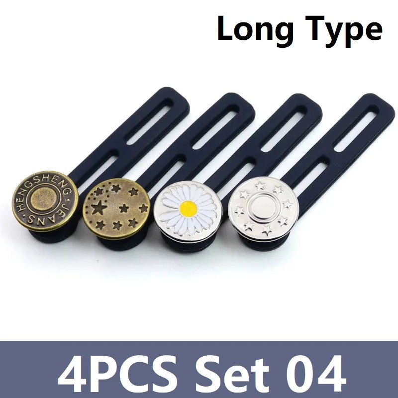 Jeans Button Extender Set – No-Sew Waist Extenders 4/6pcs