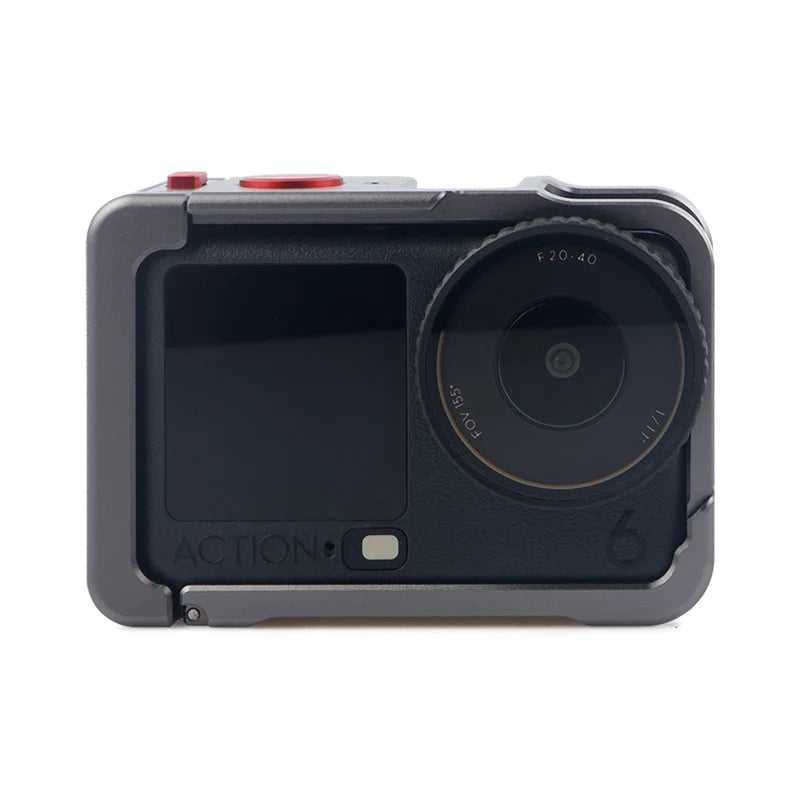 For DJI Action 6 Aluminum Alloy Rabbit Cage Expansion Frame Protective Case Cold Shoe Panoramic Action Camera Accessories Peaceful Pleasures Health and Wellness