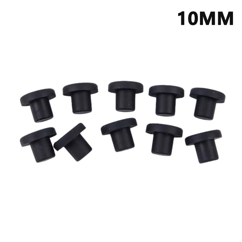 10Pcs Silicone Rubber Hole Plugs 3–12mm | High Temp Seal Caps Rubber Hole Plugs Peaceful Pleasures Health and Wellness 10mm