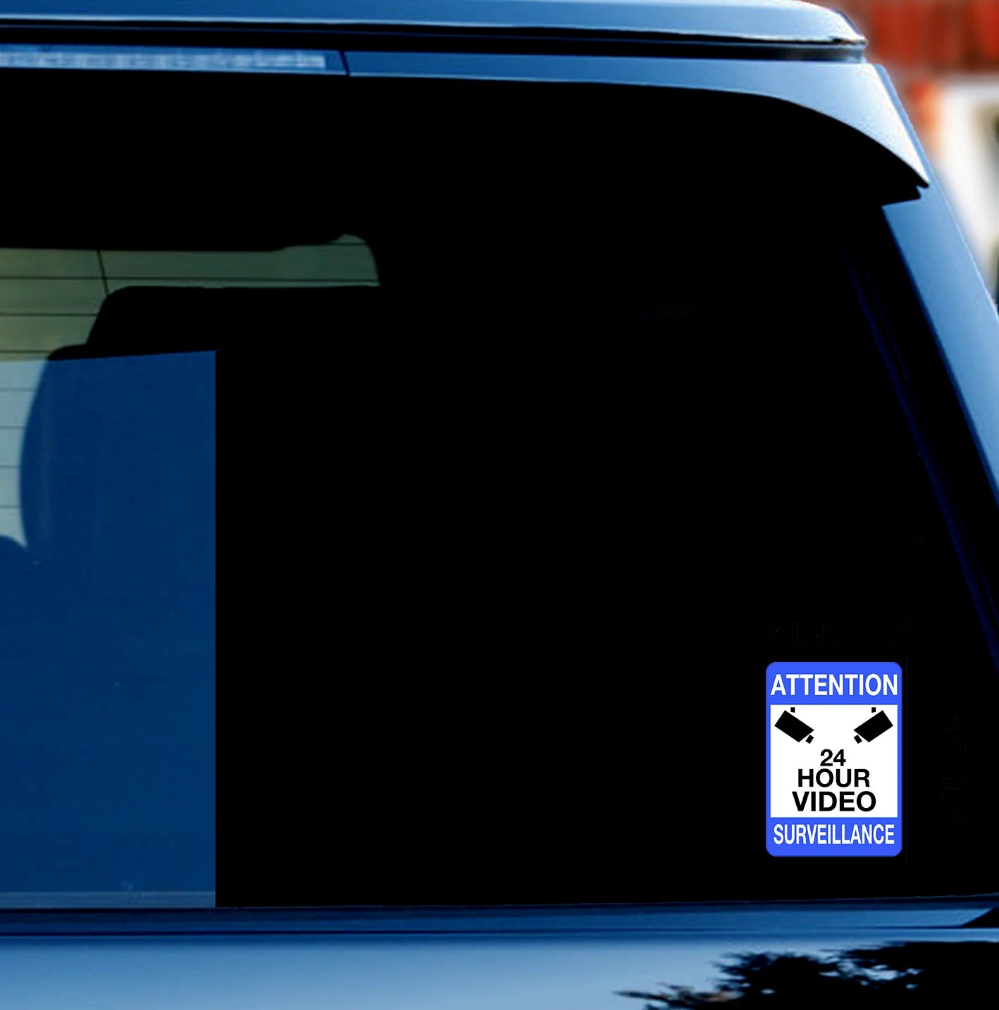 2x 4"x3"video surveillance warning sticker 24 hour Car sticker Peaceful Pleasures Health and Wellness