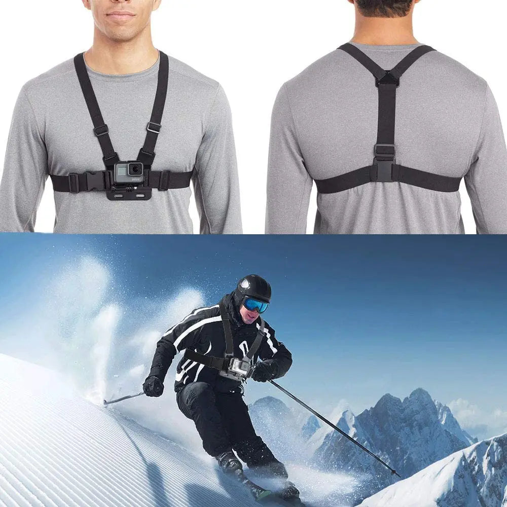 Chest Strap Mount for GoPro Hero 12–6, Insta360 & DJI OSMO
