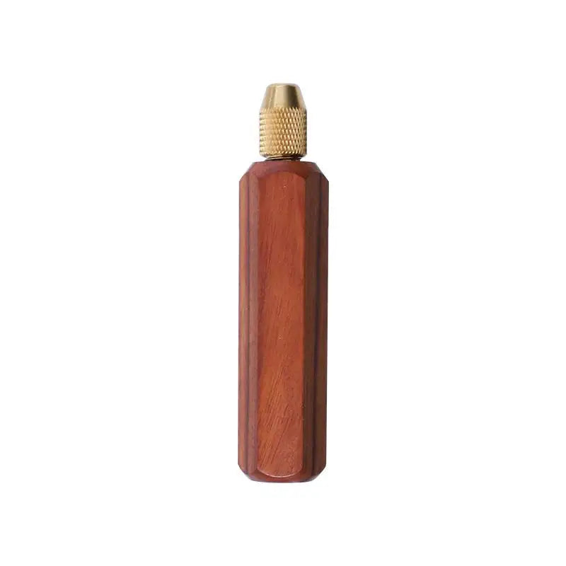Wood File Handle Brass Collet Chuck – Metal & Jade Polishing DIY File Handle Accessory Peaceful Pleasures Health and Wellness A2