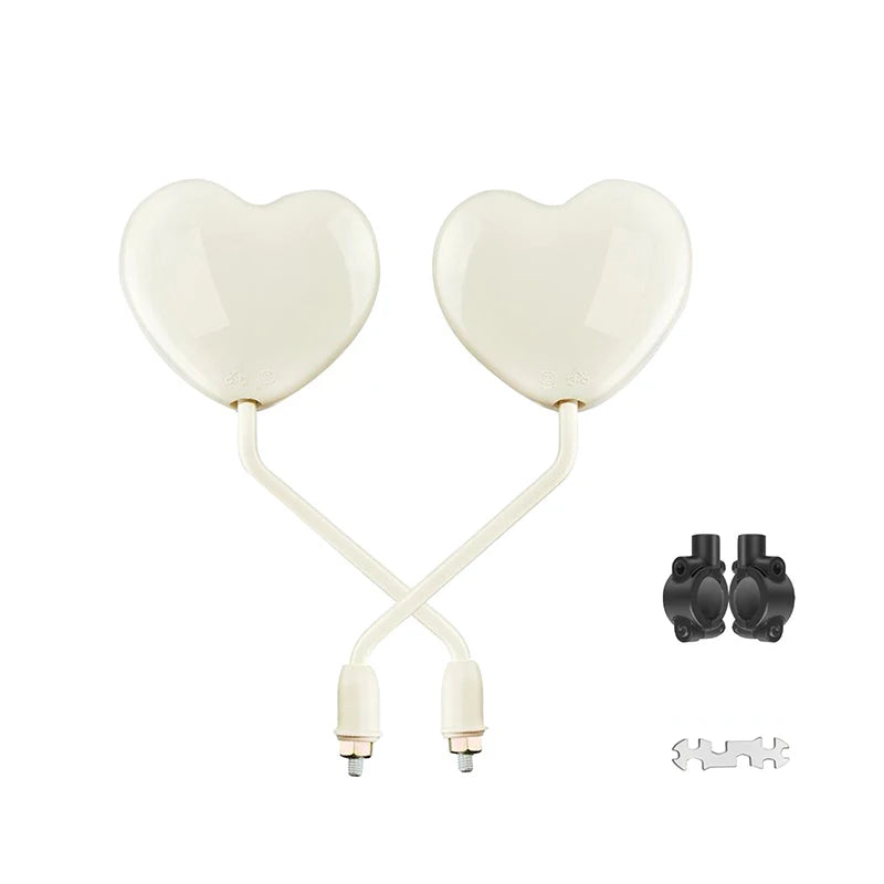 Heart Shaped HD Convex Rearview Mirror for Electric Cars – Pair