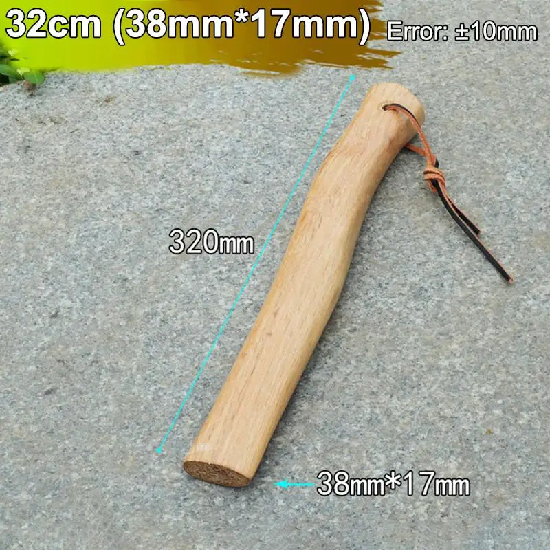 Short Axe Handle 32cm Solid Wood Handmade Replacement for Garden Tools Heavy Duty Handle for Chopping and Logging Peaceful Pleasures Health and Wellness 32cm