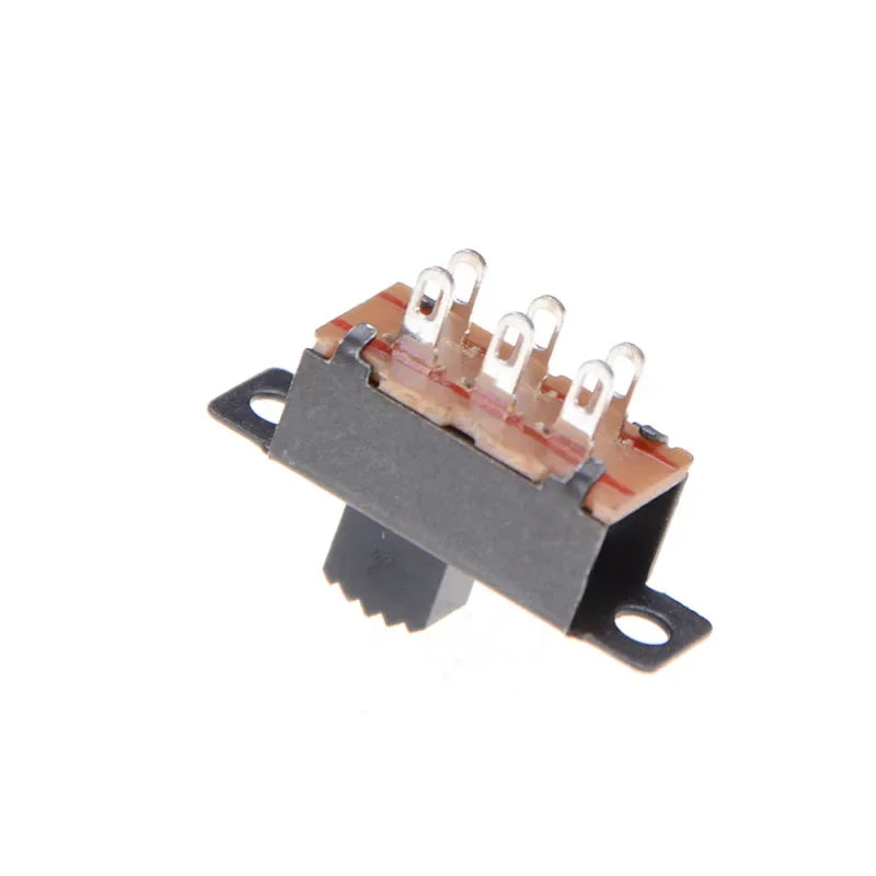 10-Pack DPDT 2P2T Vertical Slide Switch 6-Pin 0.5A 50V DC