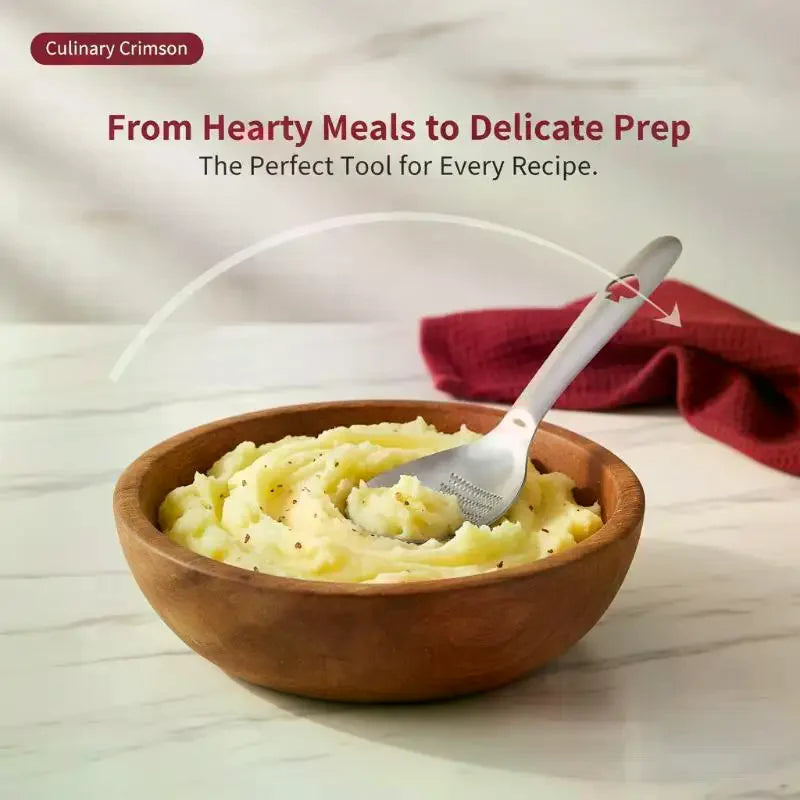 3-in-1 Stainless Steel Potato Masher, Slotted Spoon & Egg Separator
