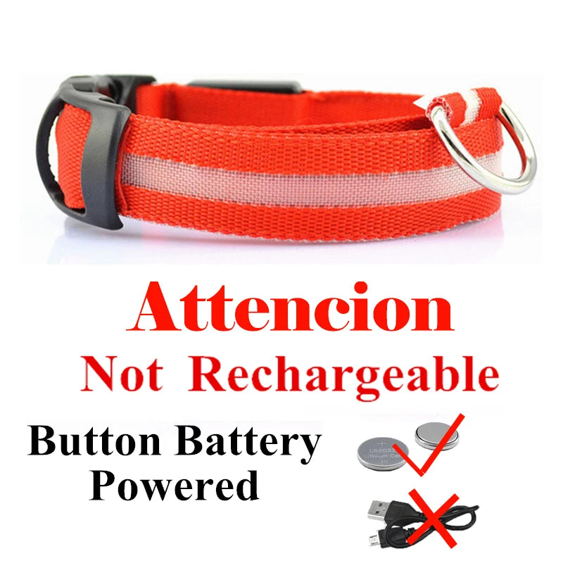 Colorful USB Rechargeable Pet Dog LED Glowing Collar Luminous Flashing Necklace Outdoor Walking Night Safety Supplies DC05 Peaceful Pleasures Health and Wellness