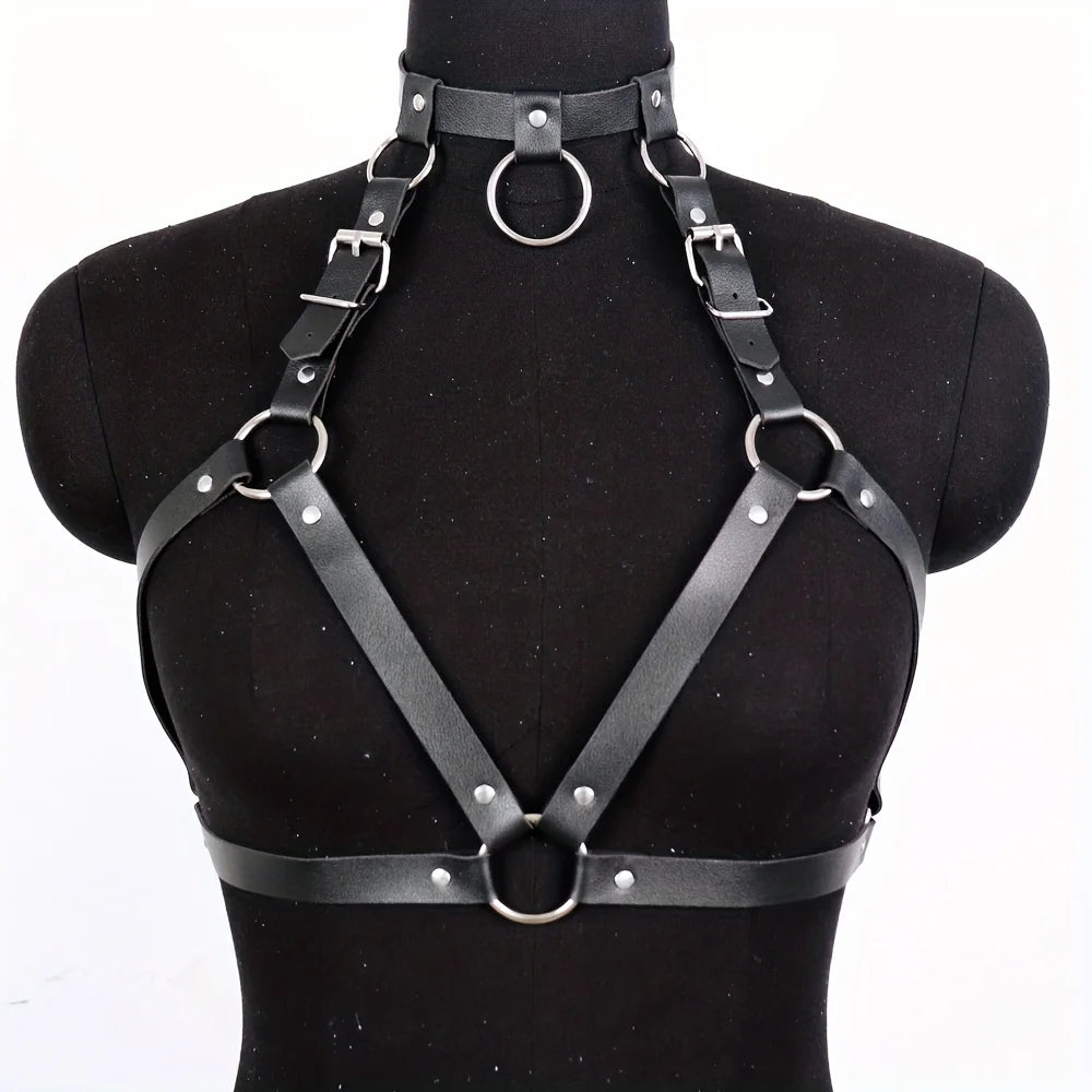 Women Sexy Harness Belt Leather Lingerie Corset Bdsm Bondage Gothic