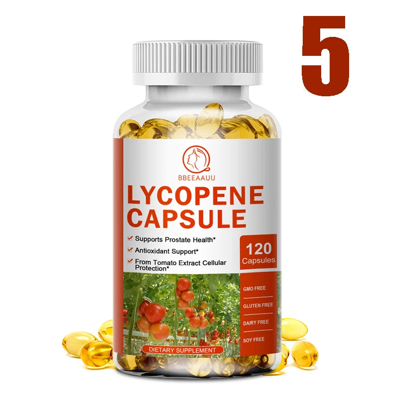BEWORTHS Lycopene Capsules – Prostate, Bladder & Male Reproductive Health Dietary Supplement Peaceful Pleasures Health and Wellness 5Bottles United States