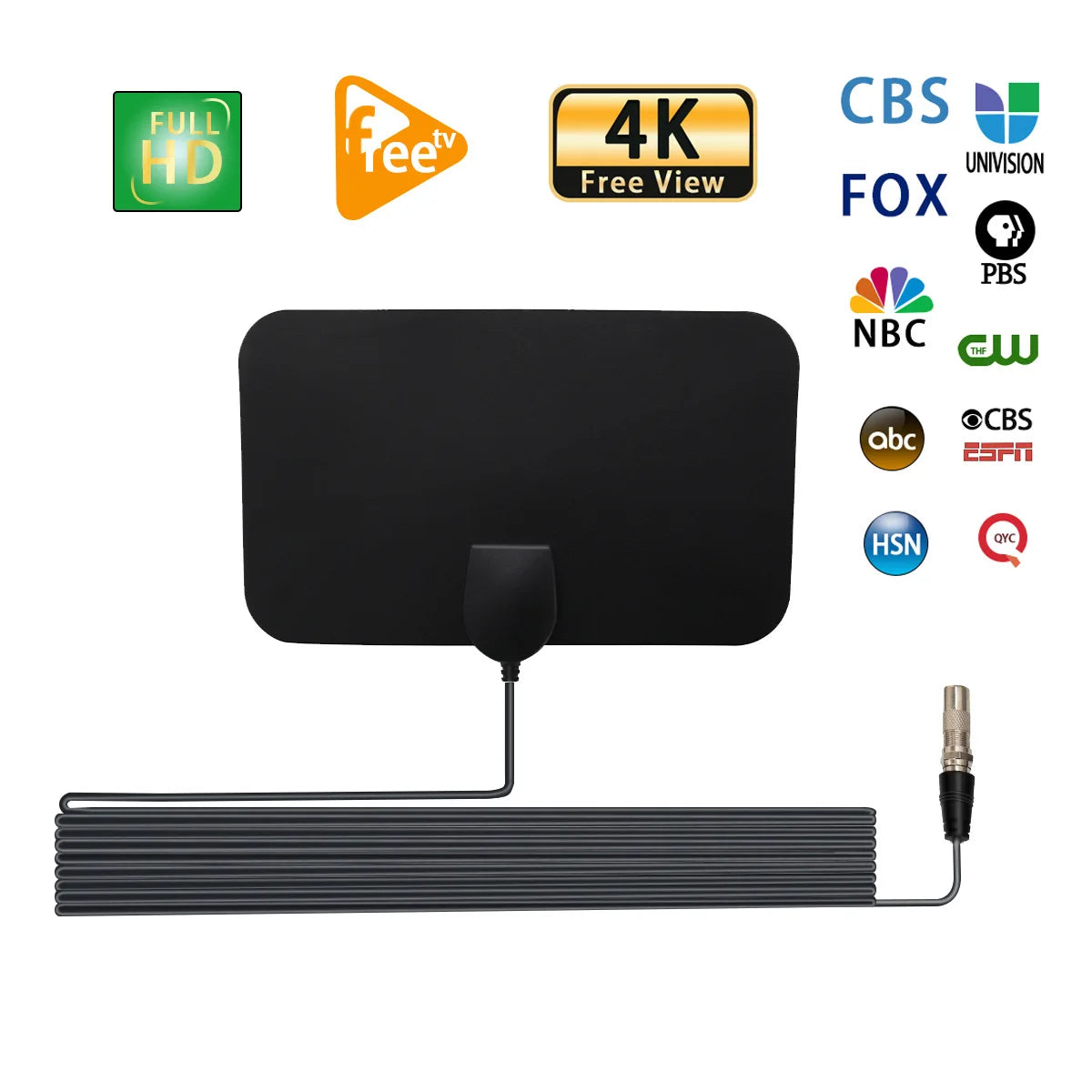 Mini Indoor HDTV DVB-T Antenna – 50-Mile Range, 1080p