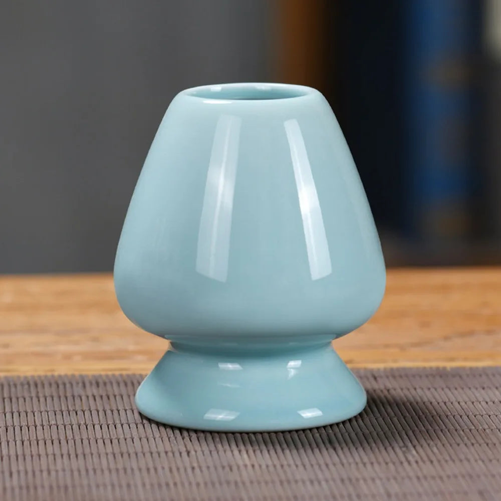 Ceramic Matcha Chasen Holder | Bamboo Whisk Stand for Tea Set