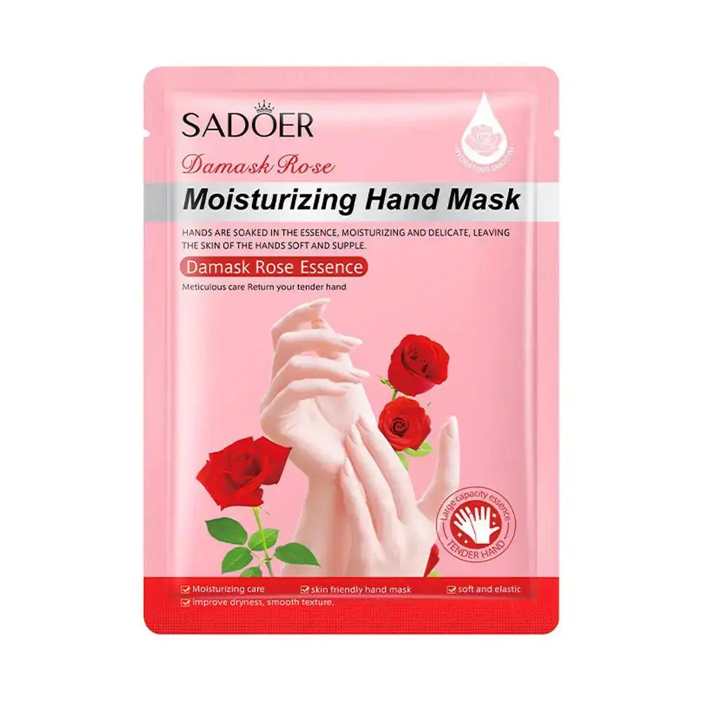 Hydrating Hand Mask Gloves – Rose & Milk, 1 or 5-Pack Peaceful Pleasures Health and Wellness Rose-1PCS