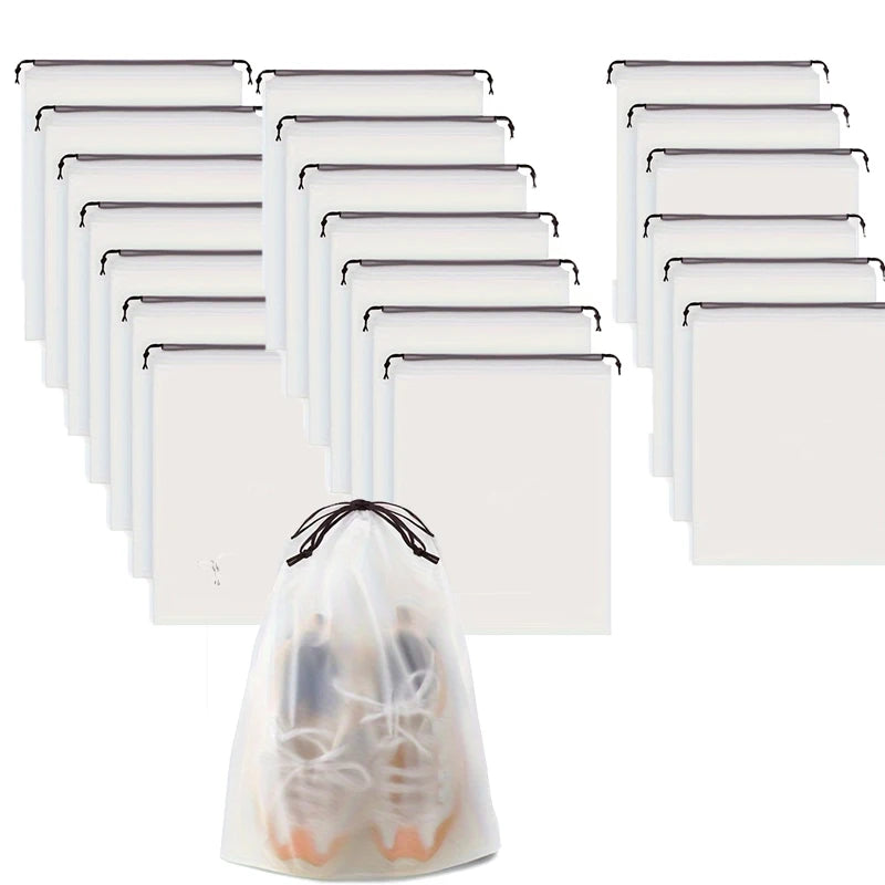 Waterproof Transparent Drawstring Storage Bags – 5/10/20 Pack