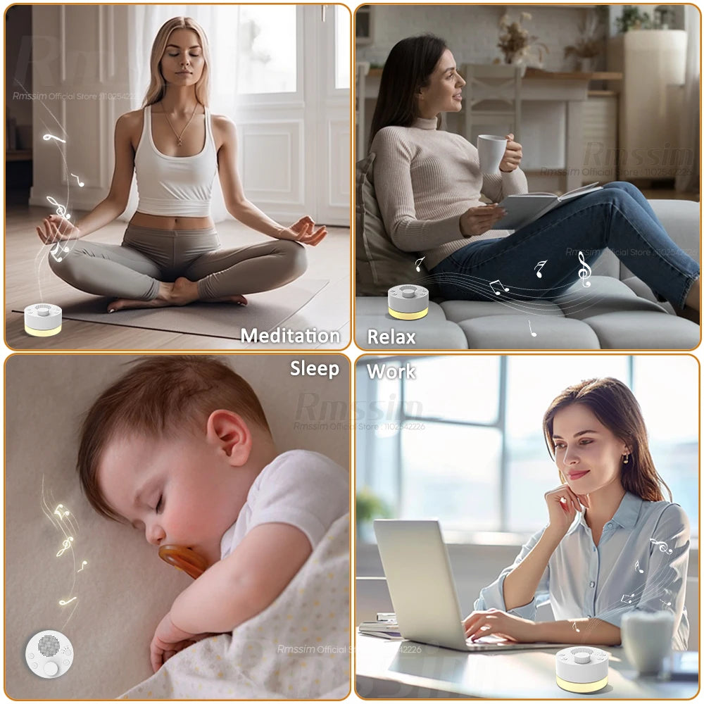 Baby White Noise Machine Timed Shutdown Sleep Machine Portable Baby Sleep Sound Player Night Light Timer Noise Player Peaceful Pleasures Health and Wellness