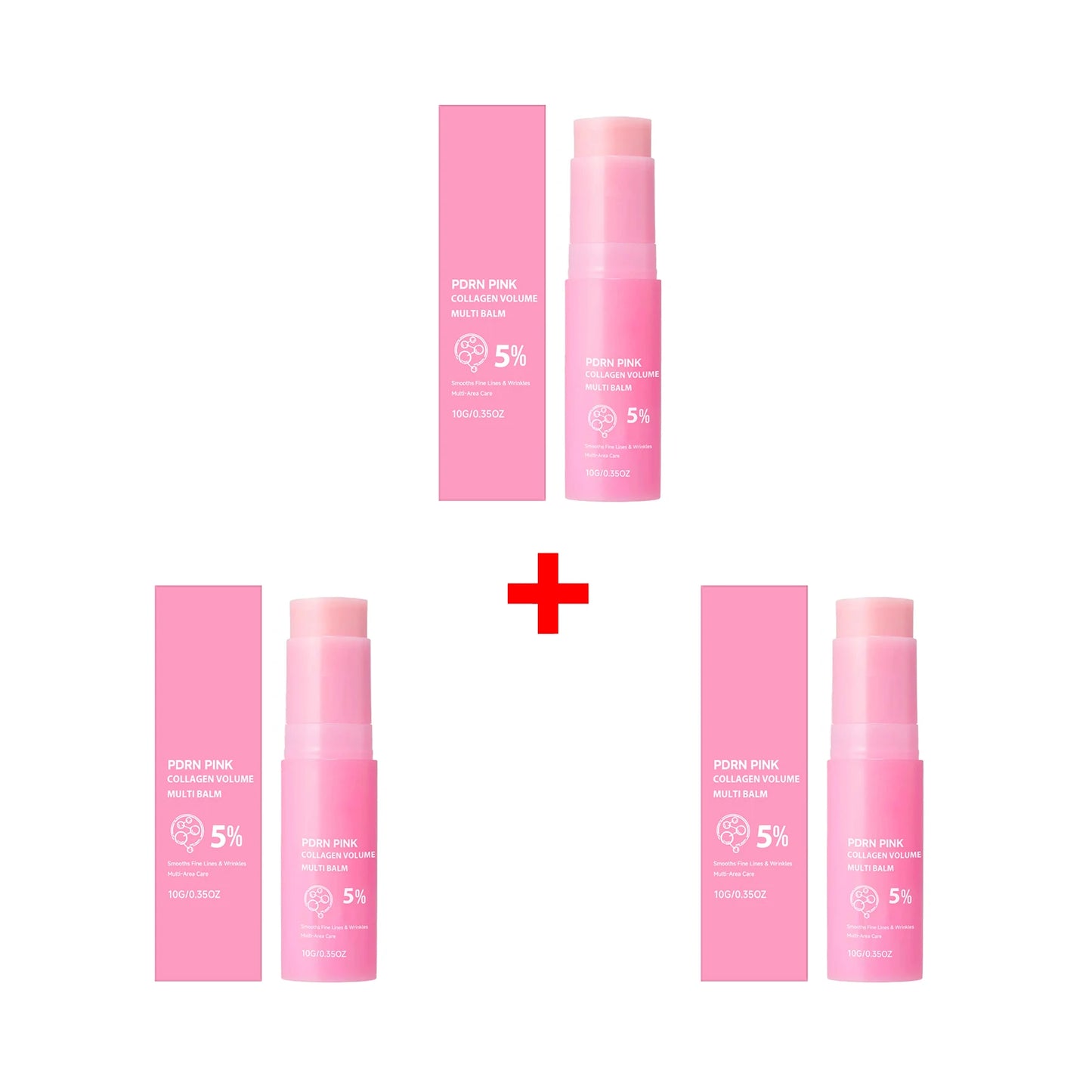 All-in-One 5% PDRN Collagen Multi Balm 10g Volume Boosting & Hydrating Stick for Eyes, Neck & Face,Plumping Balm for Fine Lines Peaceful Pleasures Health and Wellness 3 X 10g boxed