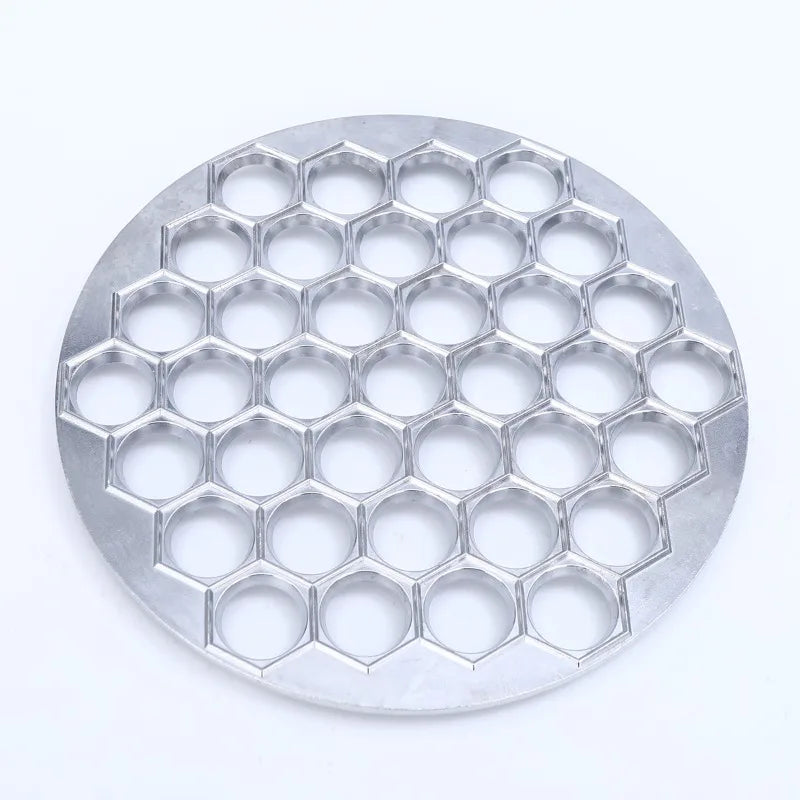 DIY Ravioli Mold Dumpling Mould Dumpling Maker Ravioli Maker Mould Alloy Aluminum Ravioli Stamp Cutter Mold Kitchen Accessories Peaceful Pleasures Health and Wellness 37 holes (silver)