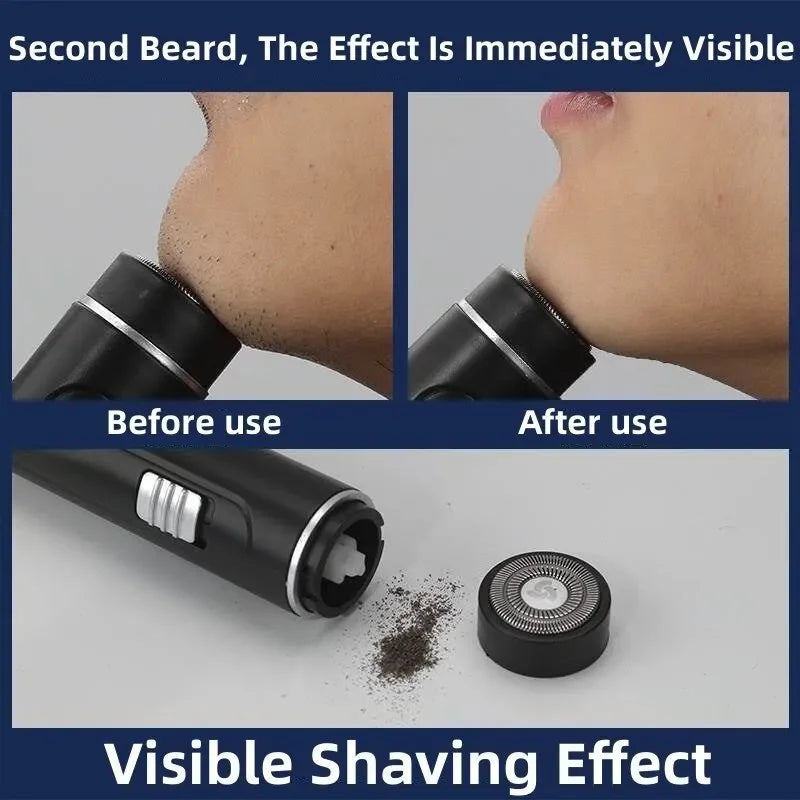 Compact & Convenient Electric Razor for Men - USB Rechargeable, Wet & Dry, Easy One-Button Use - Perfect for Home, Car & Travel! Peaceful Pleasures Health and Wellness