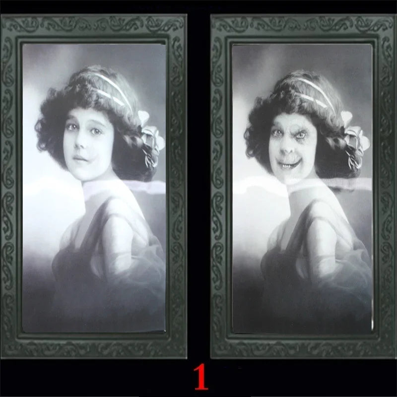 3D Changing Face Ghost Picture Frame Halloween Horror Decoration