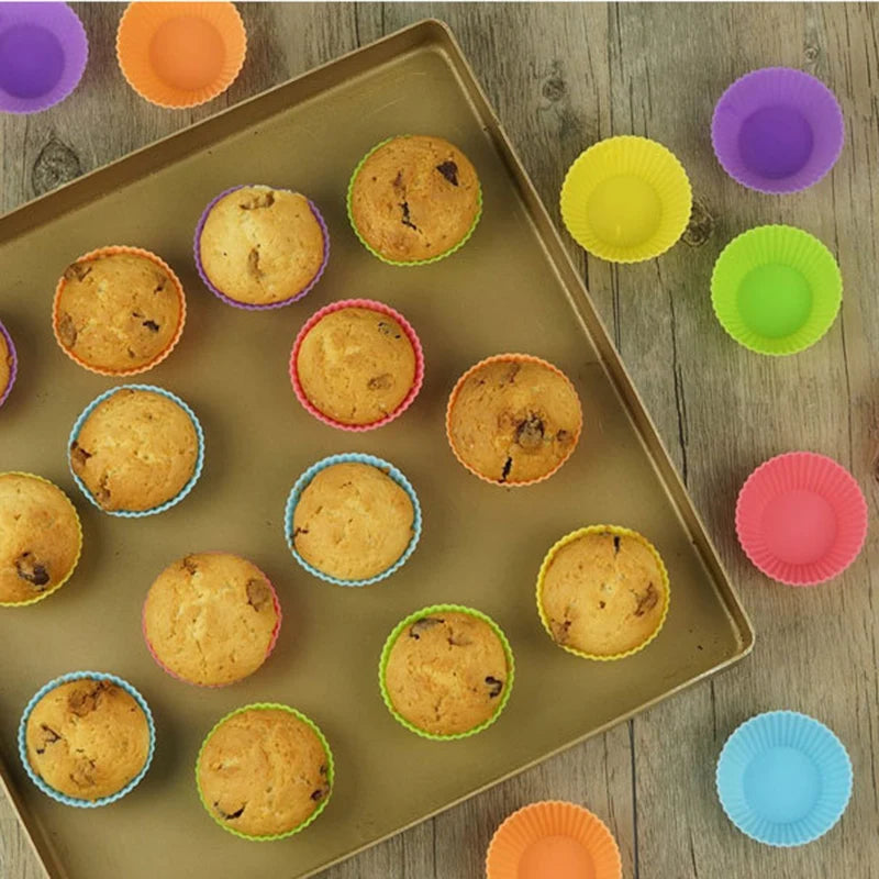 Silicone Cake Cup Mold Nonstick Easy Clean Pastry Mold For Cooking Eggs Baking Muffins Peaceful Pleasures Health and Wellness